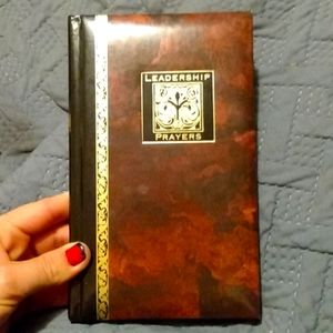 Leadership prayers leather bound book